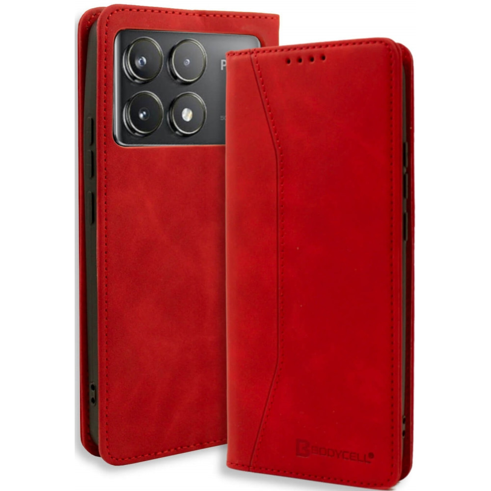 Θήκη Πορτοφόλι - Xiaomi Poco X6 Pro - Bodycell Book Case - Red (5206015074967)