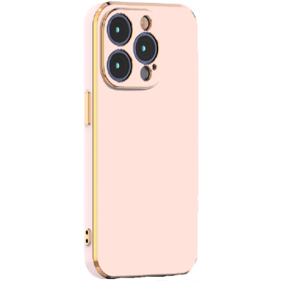 Θήκη Apple iPhone 15 Pro Max - Bodycell Gold Plated Σιλικόνης - Pink (5206015073854)