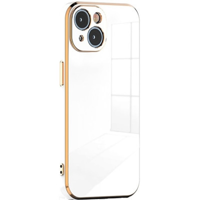 Bodycell Gold Plated - Θήκη Σιλικόνης Apple iPhone 15 Plus - White (5206015073786)