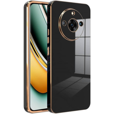 Bodycell Gold Plated - Θήκη Σιλικόνης Realme 11 Pro / 11 Pro Plus - Black (5206015073915)