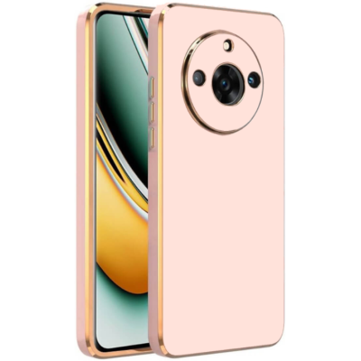 Bodycell Gold Plated - Θήκη Σιλικόνης Realme 11 Pro / 11 Pro Plus - Pink (5206015073939)