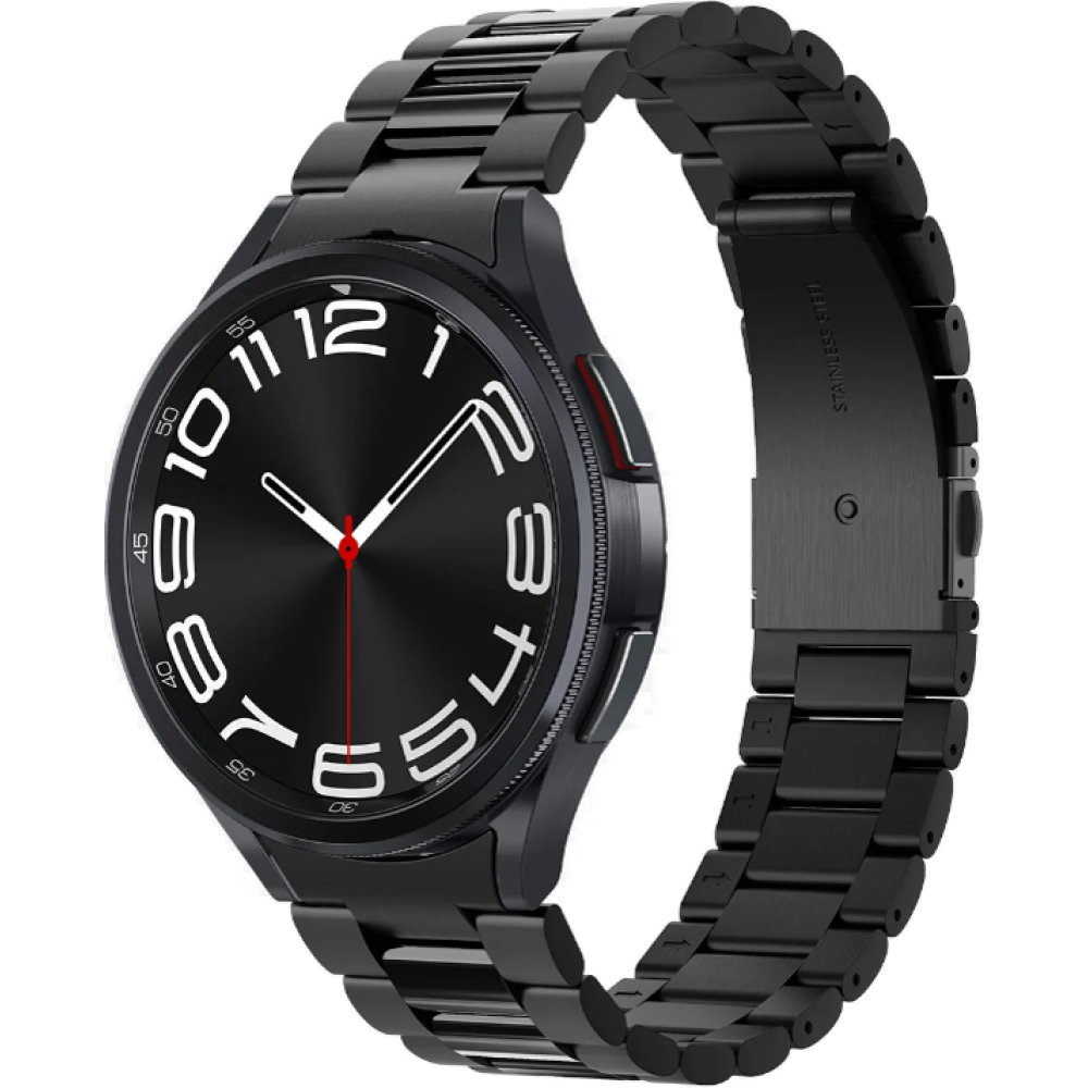 Spigen Modern Fit 316L - Λουράκι από Premium Ανοξείδωτο Ατσάλι - Samsung Galaxy Watch 6 Classic 47mm - Black (AMP06490)