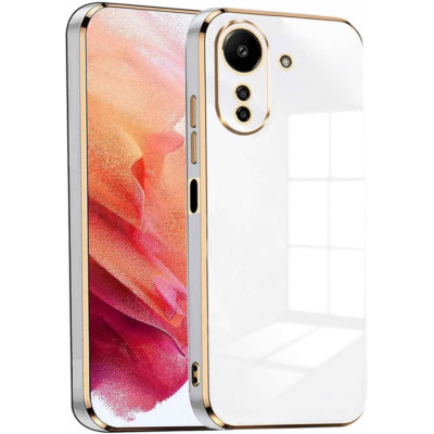 Bodycell Gold Plated - Θήκη Σιλικόνης Xiaomi Redmi 13C 4G / Poco C65 - White (5206015074585)