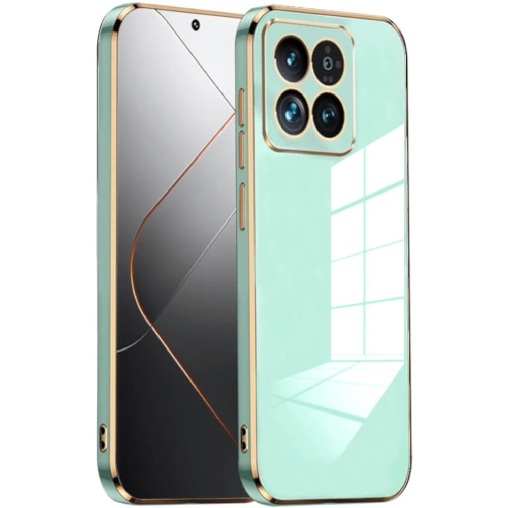 Θήκη Σιλικόνης - Xiaomi 14 Pro - Bodycell Gold Plated - Mint Green (5206015074363)