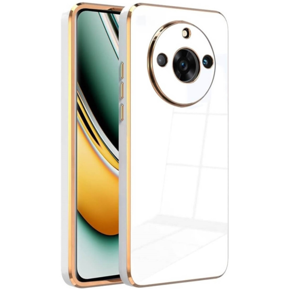 Bodycell Gold Plated - Θήκη Σιλικόνης Realme 11 Pro / 11 Pro Plus - White (5206015073946)
