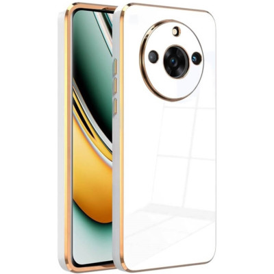 Bodycell Gold Plated - Θήκη Σιλικόνης Realme 11 Pro / 11 Pro Plus - White (5206015073946)