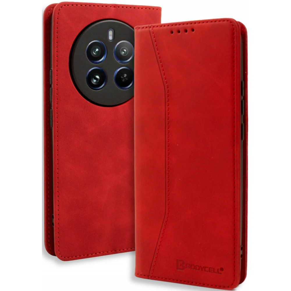 Θήκη Πορτοφόλι - Realme 12 Pro / 12 Pro Plus - Bodycell Book Case - Red (5206015073700)