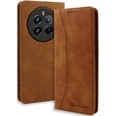 Θήκη Πορτοφόλι - Realme 12 Pro / 12 Pro Plus - Bodycell Book Case - Brown (5206015073694)