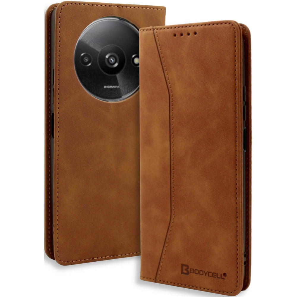 Θήκη Πορτοφόλι - Xiaomi Redmi A3 - Bodycell Book Case - Brown (5206015074981)