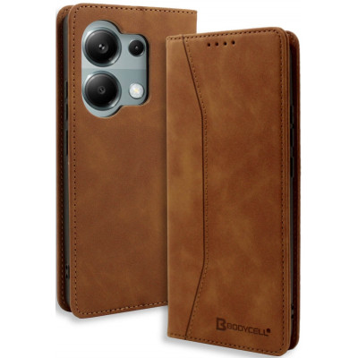 Θήκη Πορτοφόλι - Xiaomi Redmi Note 13 Pro 4G / Poco M6 Pro 4G - Bodycell Book Case - Brown (5206015074929)
