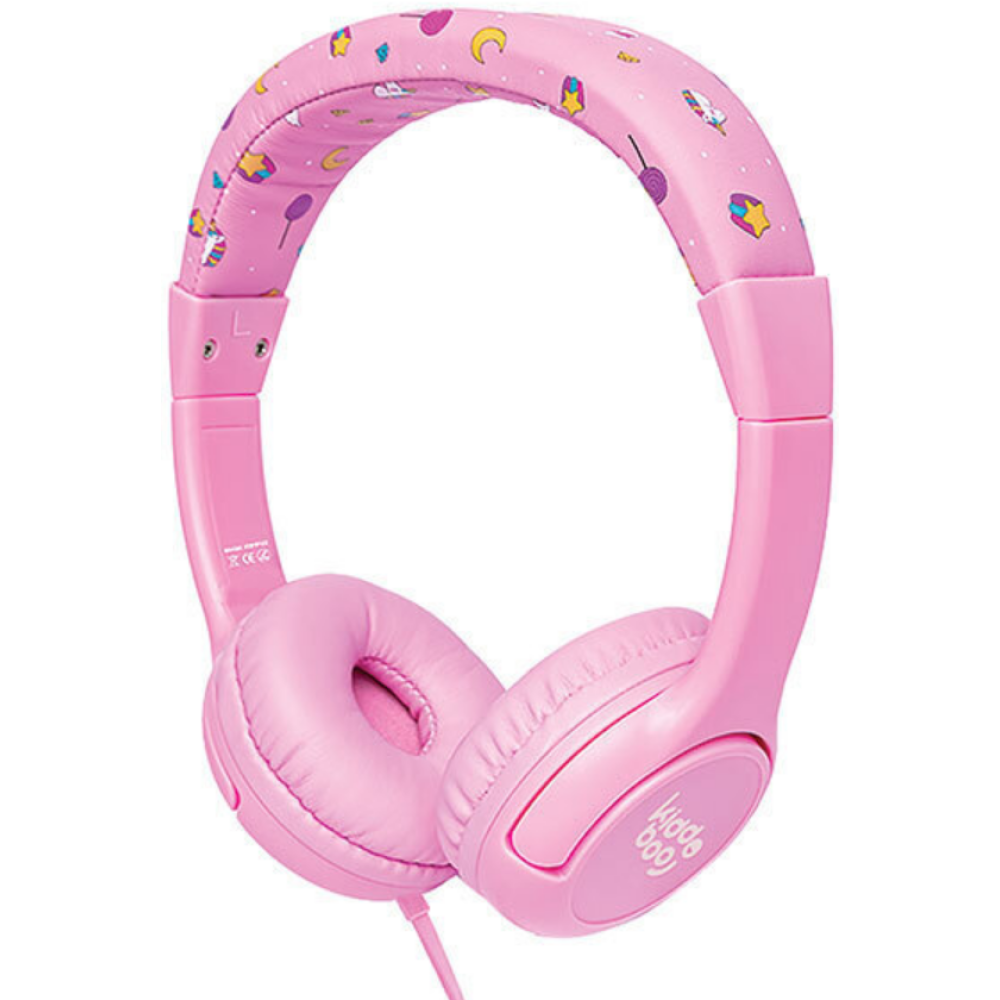 Kiddoboo Headphones Sugar - Ενσύρματα Ακουστικά Κεφαλής για Παιδιά με Ασφαλή Μέγιστη Ένταση Ήχου & 1 x Θύρα Jack 3.5mm - Pink (KBHP03-PNK)
