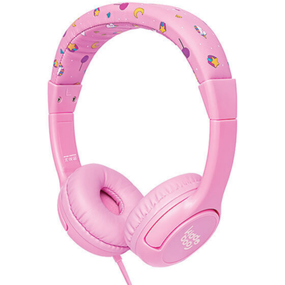 Kiddoboo Headphones Sugar - Ενσύρματα Ακουστικά Κεφαλής για Παιδιά με Ασφαλή Μέγιστη Ένταση Ήχου & 1 x Θύρα Jack 3.5mm - Pink (KBHP03-PNK)