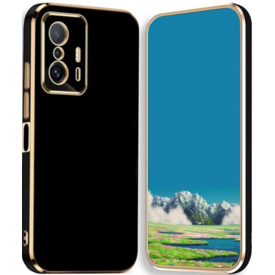 Bodycell Gold Plated - Θήκη Σιλικόνης Xiaomi 11T / 11T Pro - Black (5206015071492)