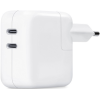 Official Apple 35W Dual USB-C Power Adapter New - Ταχυφορτιστής Ταξιδιού / Αντάπτορας με 2 x Type-C - 35W - White (MW2K3ZM/A)