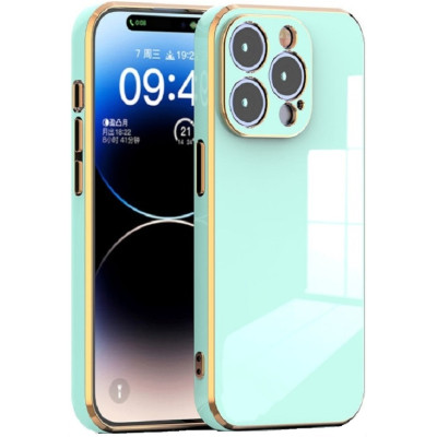 Bodycell Gold Plated - Θήκη Σιλικόνης Apple iPhone 15 Pro - Mint Green (5206015073809)