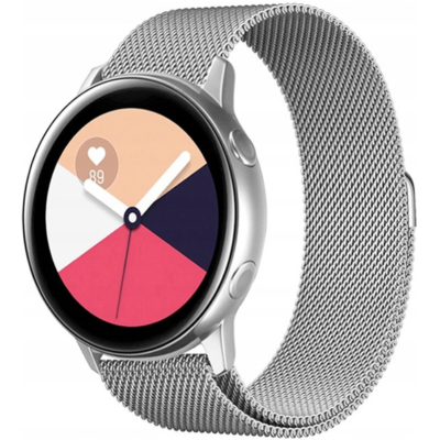 Spacecase Milanese - Universal Μεταλλικό Λουράκι για Smartwatches (20mm) από Ανοξείδωτο Ατσάλι - Silver (5903943240722)