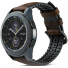 Spacecase Major - Universal Λουράκι για Smartwatches (20mm) από Δέρμα Σουέτ και Σιλικόνη - Dark Brown (5903943241170)