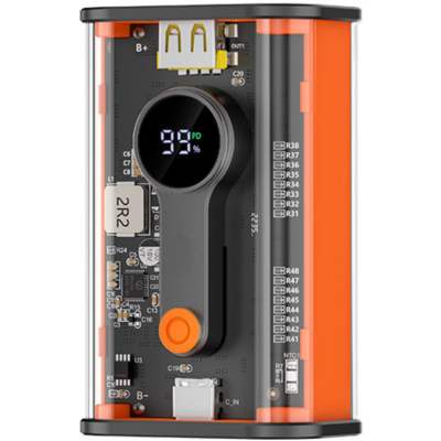 Recci RBP-P35 Mars Series - PowerBank με Ψηφιακή Οθόνη LED - Φορητή Μπαταρία Φόρτισης με 1 x USB-Α / 1 x Type-C - 10.000mAh - 22.5W - Black (6955482517451)