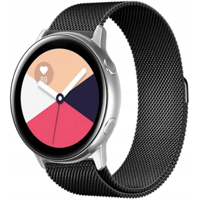 Spacecase Milanese - Universal Μεταλλικό Λουράκι για Smartwatches (22mm) από Ανοξείδωτο Ατσάλι - Black (5903943240746)