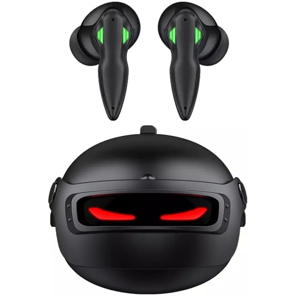 Recci REP-W48 Helmet Pubg Artifact TWS Earbuds - Ασύρματα Ακουστικά Bluetooth με Θήκη Φόρτισης - Black (6955482516072)