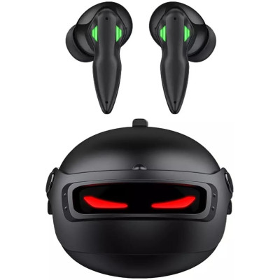 Recci REP-W48 Helmet Pubg Artifact TWS Earbuds - Ασύρματα Ακουστικά Bluetooth με Θήκη Φόρτισης - Black (6955482516072)
