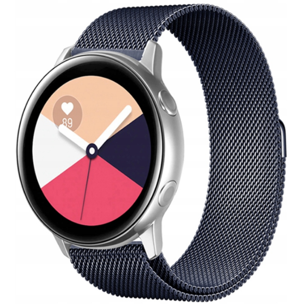 Spacecase Milanese - Universal Μεταλλικό Λουράκι για Smartwatches (20mm) από Ανοξείδωτο Ατσάλι - Navy Blue (5903943240708)