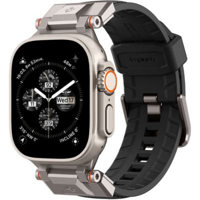Spigen DuraPro Armor - Λουράκι Σιλικόνης Apple Watch Ultra/SE/11/10/9/8/7/6/5/4 (49/46/45/44mm) - Black (AMP06065)