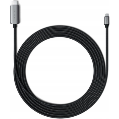 Satechi USB-C To HDMI 2.1 8K Cable - Καλώδιο Type-C (male) σε HDMI 2.1 8K (male) - 200cm - Space Grey (ST-YH8KCM)