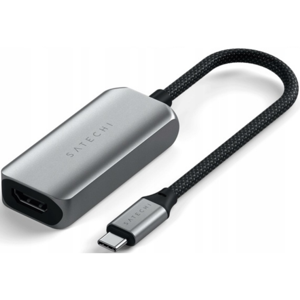 Satechi USB-C To HDMI 2.1 8K Adapter - Αντάπτορας Type-C (male) σε HDMI 2.1 8K (female) - 20cm - Space Grey (ST-AC8KHM)