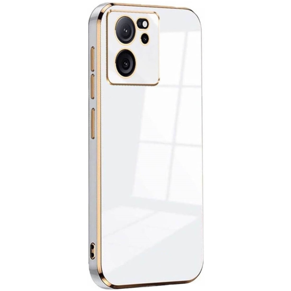 Bodycell Gold Plated - Θήκη Σιλικόνης Xiaomi 13T / 13T Pro / Redmi K60 Ultra - White (5206015074301)