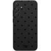 Θήκη Σιλικόνης - Samsung Galaxy A55 - HappyCase - Hearts Black Print (8719246449703)