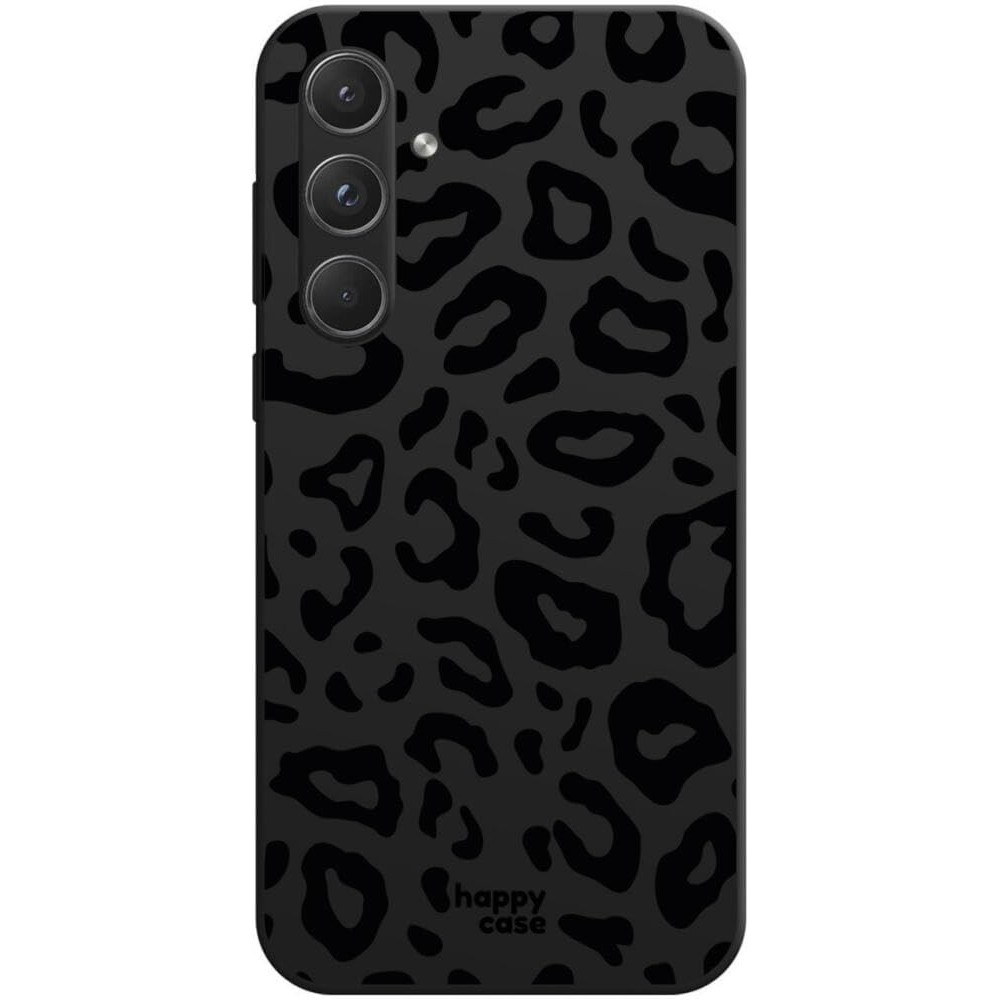 Θήκη Σιλικόνης - Samsung Galaxy A35 - HappyCase - Leopard Black Print (8719246449857)