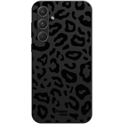 Θήκη Σιλικόνης - Samsung Galaxy A35 - HappyCase - Leopard Black Print (8719246449857)