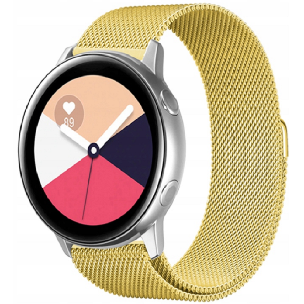 Spacecase Milanese - Universal Μεταλλικό Λουράκι για Smartwatches (20mm) από Ανοξείδωτο Ατσάλι - Gold (5903943240739)