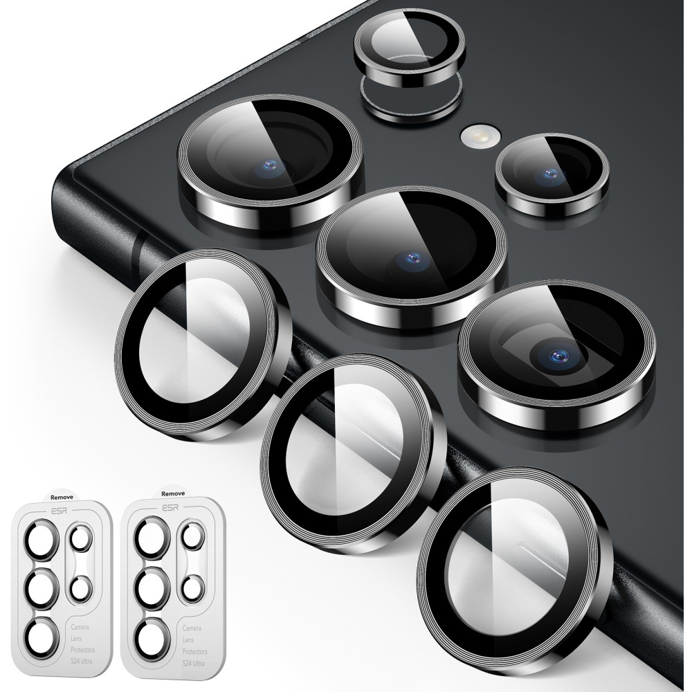 Αντιχαρακτικό Γυαλί Προστασίας για Φακό Κάμερας - Samsung Galaxy S24 Ultra - ESR Armorite Camera Lens Protectors - 2 Τεμάχια - Black (4894240190326)