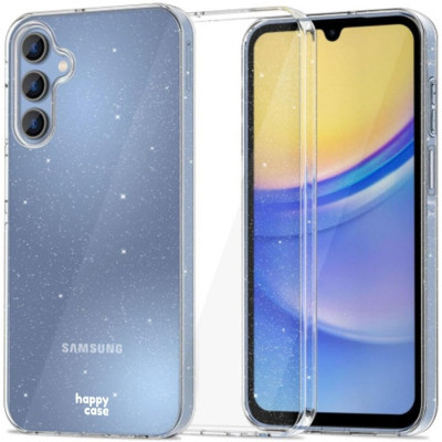 Διάφανη Θήκη Σιλικόνης - Samsung Galaxy A15 - HappyCase - Glitter Print (8719246446528)