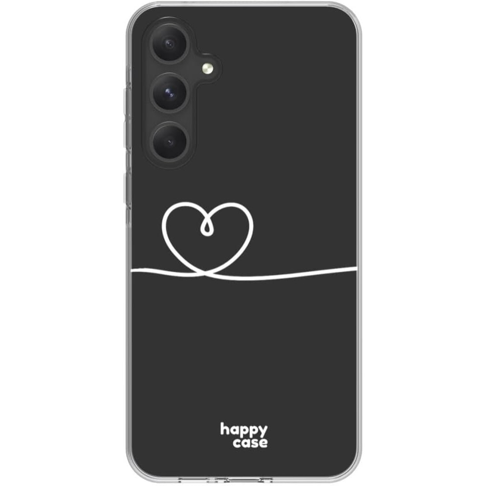 Διάφανη Θήκη Σιλικόνης - Samsung Galaxy A55 - HappyCase - Heart Print (8719246449680)