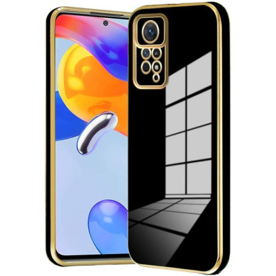 Bodycell Gold Plated - Θήκη Σιλικόνης Xiaomi Redmi Note 11 Pro / Redmi Note 12 Pro 4G - Black (5206015074394)