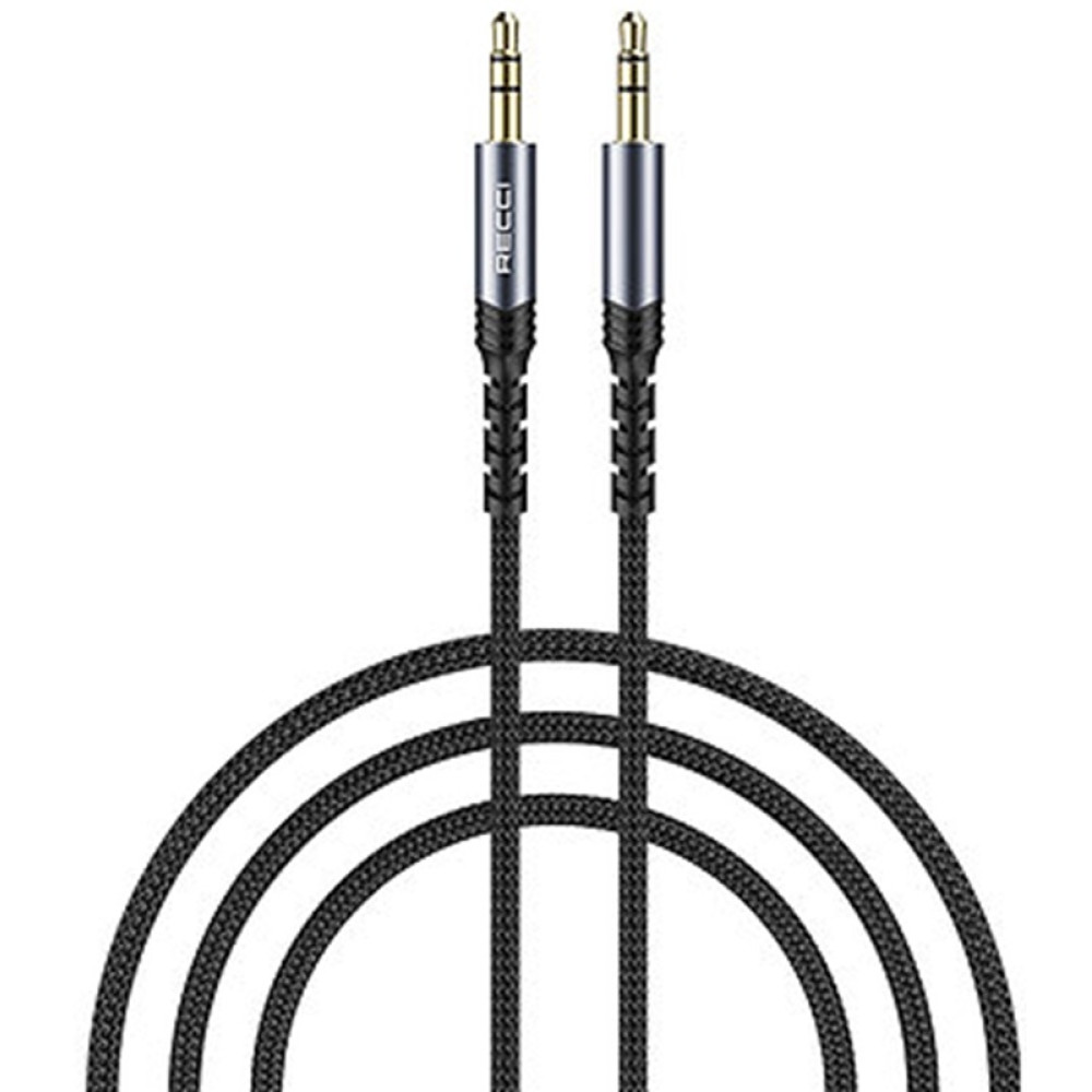 Recci RDS-A28 Audio Cable - Καλώδιο Ήχου AUX Mini Jack 3.5mm (Male) σε AUX Mini Jack 3.5mm (Male) - 120cm - Black (6955482525005)