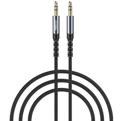 Recci RDS-A28 Audio Cable - Καλώδιο Ήχου AUX Mini Jack 3.5mm (Male) σε AUX Mini Jack 3.5mm (Male) - 120cm - Black (6955482525005)