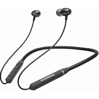 Bluetooth Ακουστικά Riversong Wireless Neckband Stream M1 Ασύρματα - Black (EA512)