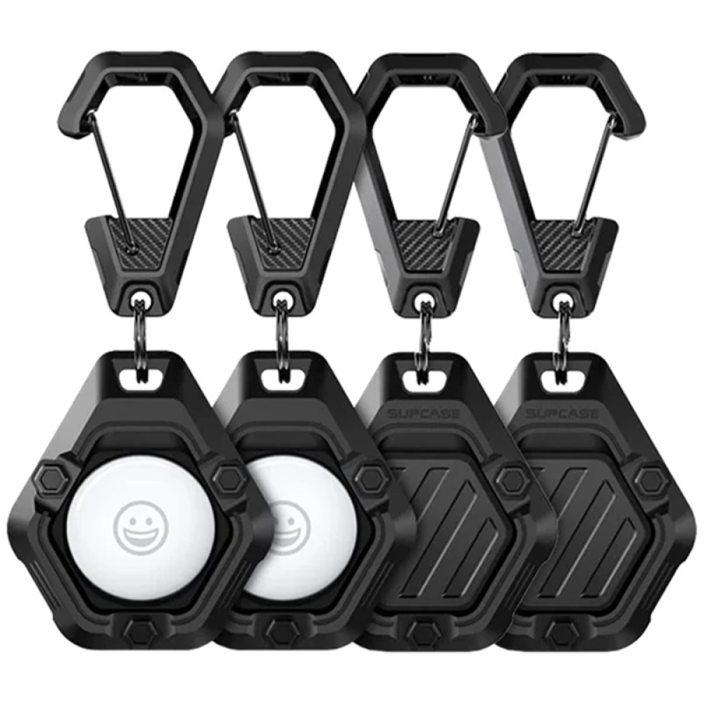 Supcase Unicorn Beetle Pro - Ανθεκτική Θήκη / Μπρελόκ Σιλικόνης Apple AirTag - 4 Τεμάχια - Black (843439113268)