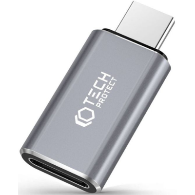 Tech-Protect Ultraboost Adapter - Αντάπτορας Type-C (male) σε Lightning (female) - Grey (9319456606195)