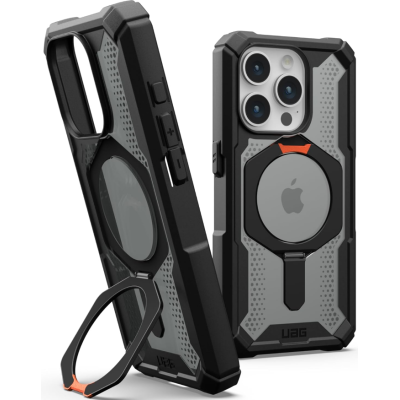 UAG Plasma XTE - Ανθεκτική Θήκη MagSafe με Kickstand - Apple iPhone 15 Pro - Black / Orange (114442114097)