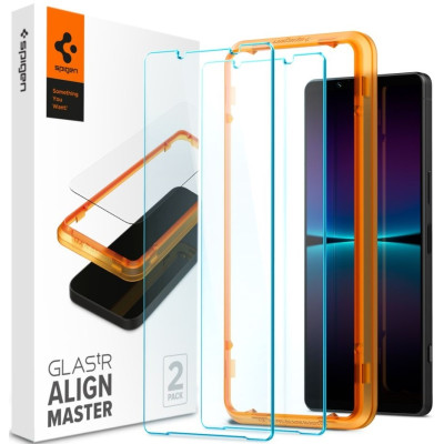 Αντιχαρακτικό Γυάλινο Tempered Glass - Sony Xperia 1 VI - Spigen GLAS.tR ALIGNmaster - Clear - 2 Τεμάχια (AGL08271)