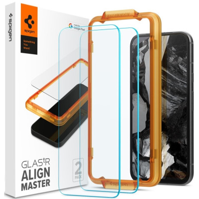 Αντιχαρακτικό Γυάλινο Tempered Glass - Google Pixel 8a - Spigen GLAS.tR ALIGNmaster - Clear - 2 Τεμάχια (AGL07464)