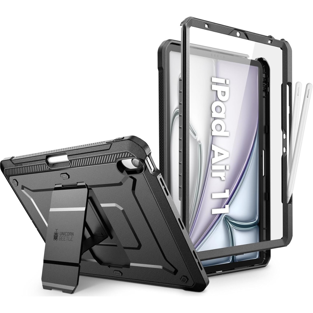 Supcase Full Body Ανθεκτική Θήκη Unicorn Beetle Pro - Apple iPad Air 7 2025 11" / iPad Air 6 2024 11" / Air 5 2022 10.9" / Air 4 2020 10.9" με Υποδοχή για Apple Pencil - Black (843439147218)