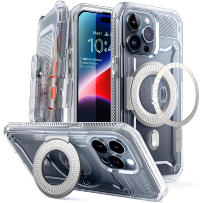 Θήκη Apple iPhone 15 Pro Max - Supcase Unicorn Beetle Pro Mag Ανθεκτική με MagSafe - Clear (843439138643)