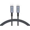 Tech-Protect Ultraboost Max Cable - Καλώδιο Φόρτισης και Μεταφοράς Δεδομένων USB4 Type-C 8K 40Gbps σε Type-C - 100cm - 240W - 5A - Grey (5906302308989)