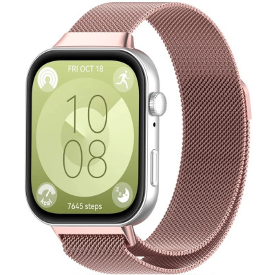 Μεταλλικό Λουράκι - Huawei Watch Fit 4 / 4 Pro / 3 - Tech-Protect Milaneseband - Rose Gold (5906302310487)
